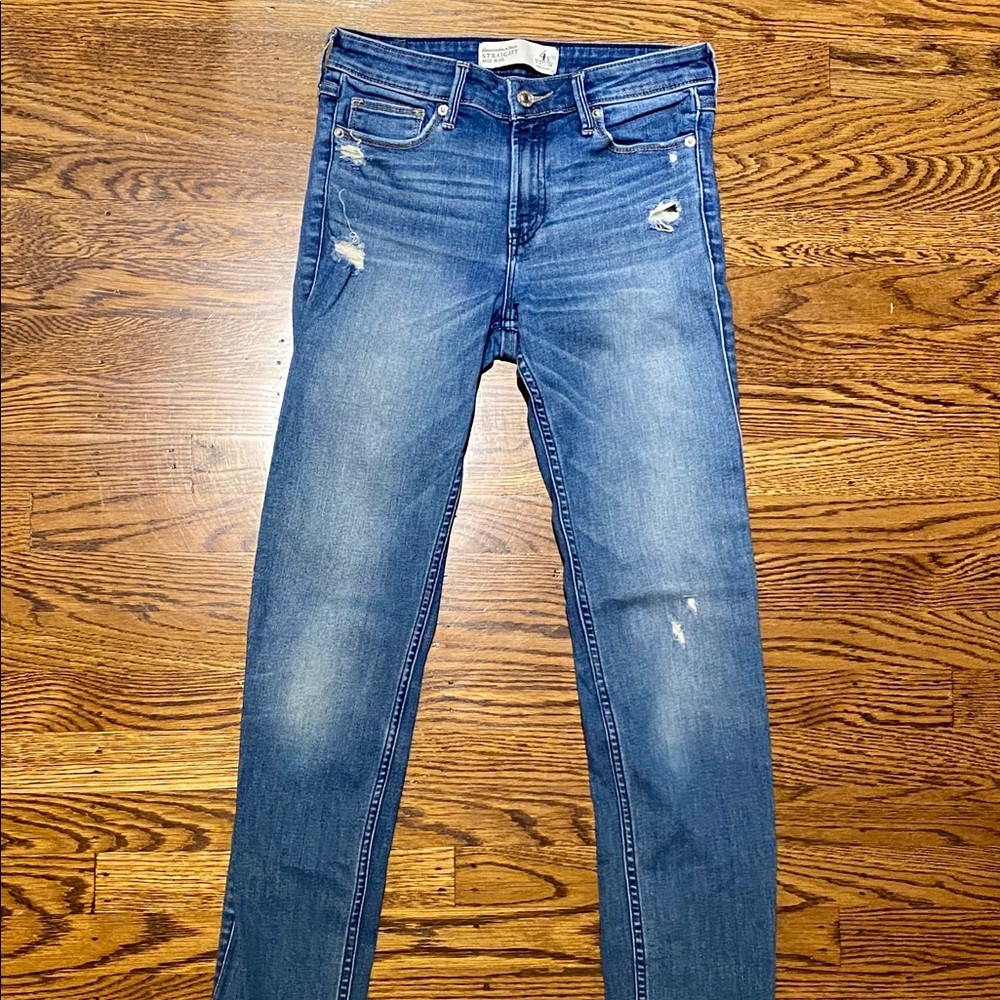 Abercrombie Distressed Light Wash Denim Jeans